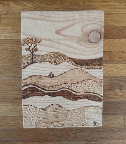 Reproduction of a cycling birthday card