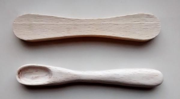 Fun little spoon made from lolly sticks glued together